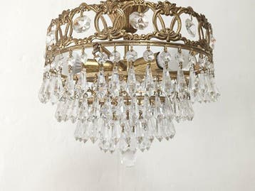 Lampe - Plafonnier style Empire / Panier – Structure en, Antiek en Kunst