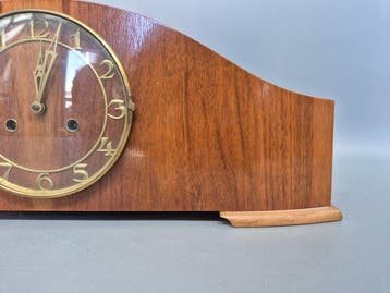Klok - FHS Franz Hermle & Sohn - Hout, Messing - 1930-1940, Antiek en Kunst