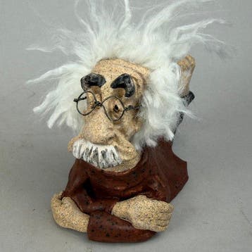Anna Em - Sculpture, No reserve - Einstein-hand made - 13 cm