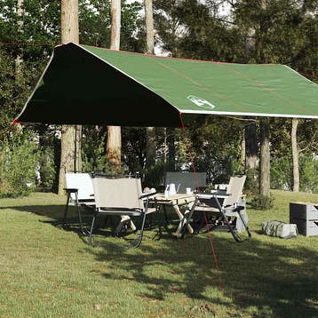 vidaXL Kampeerluifel waterdicht 420x440 cm groen, Verzenden, Nieuw