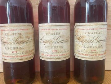 1970 Château Loupiac-Gaudiet - Loupiac - 3 Flessen (0.75