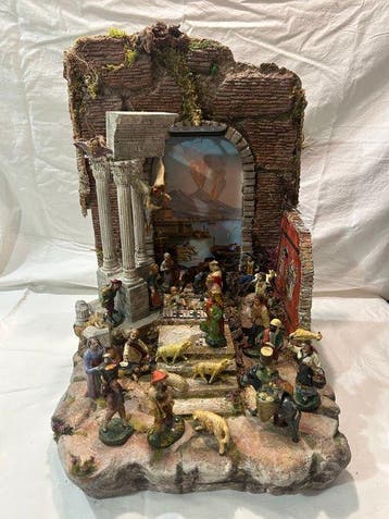 Crèche artistico, san gregorio armeno - interamente fatto a