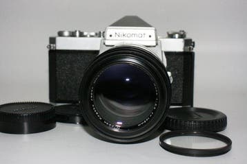 Nikon Nikomat FT silver. Nikkor-Q 135mm 1:2.8 Analoge camera