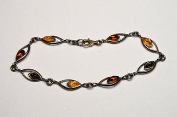 Ambre - Argent 925 - Bracelet - Ambre balte