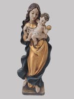 Sculpture, Madonna mit Kind - Handarbeit - 25 cm - Bois -