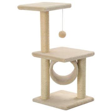 Arbre a chat 65 cm beige - Jusqua epuisement : -37%, Animaux & Accessoires, Verzenden
