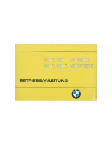 1980 BMW 3 SERIE INSTRUCTIEBOEKJE DUITS, Ophalen of Verzenden