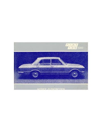 1972 FIAT 130 3200 SEDAN INSTRUCTIEBOEKJE FRANS, Ophalen of Verzenden