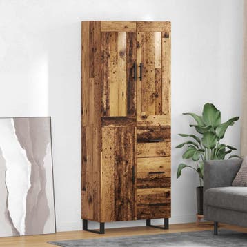 vidaXL Highboard 2 st Oudhout 69,5 x 34 x 180 cm Bewerkt, Verzenden, Nieuw