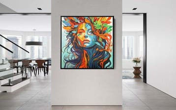 DR HIDE - (100% handpainted !) Mother Nature 2062, Antiek en Kunst