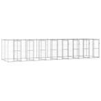 vidaXL Hondenkennel 19,36 m² gegalvaniseerd staal, Verzenden, Nieuw