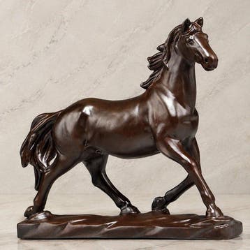Beeld, Ebony Horse 20cm - 15 cm - Hout
