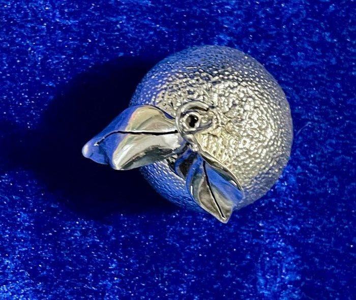 Giorgio Marcello - Beeldje - Orange Sculpture - .925, Antiquités & Art, Antiquités | Argent & Or