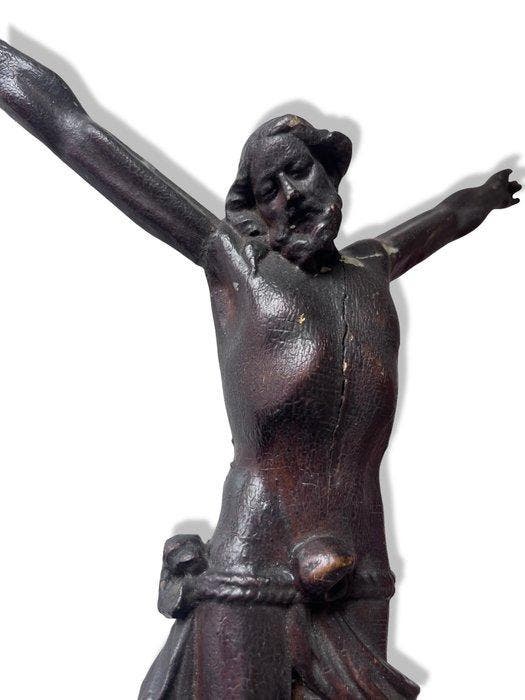 Antiek Kruis - Hout - 1850-1900 - Corpus Christi - 30 cm, Antiek en Kunst, Kunst | Niet-Westerse kunst