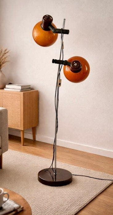 Staande lamp - Plastic - Een vintage vloerlamp in Space, Antiquités & Art, Art | Objets design