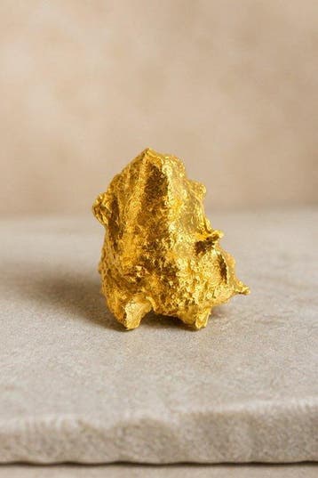 Goud Goud nugget - Hoogte: 6.97 mm - Breedte: 5.45 mm- 1.13