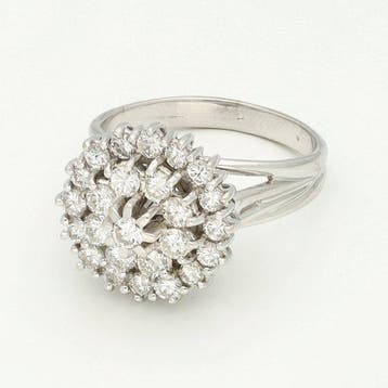 Bague - 18 carats Or blanc Diamant (Naturelle), Nieuw