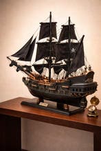 Voilier Fregate Black Pearl en bois 70CM bateau modélismes