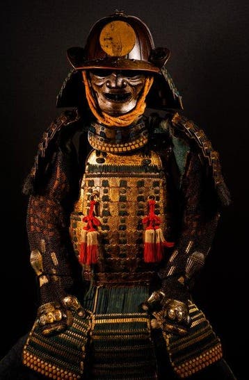 Yoroi volledig samurai-pantser Tokugawa mon - Zijde, Koper,
