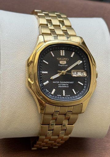 Seiko - Seiko 5 Automatic Day-Date - Zonder minimumprijs -, Handtassen en Accessoires