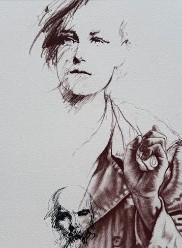 Ernest Pignon-Ernest (1942) - Portrait de Rimbaud