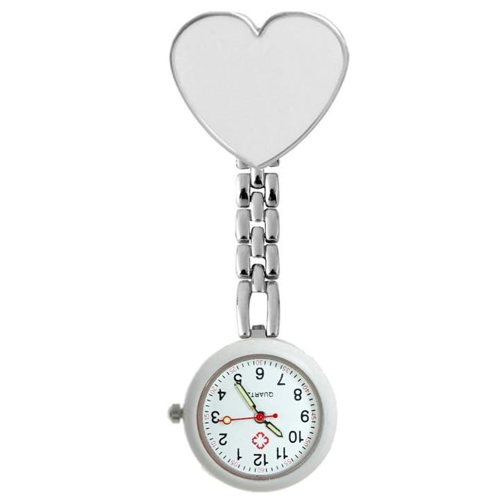 Fako - Verpleegstershorloge - Hart - Wit, Handtassen en Accessoires, Horloges | Dames, Verzenden