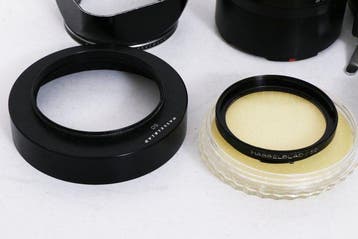 Hasselblad tappo , filtro, paraluce, impugnatura flash e