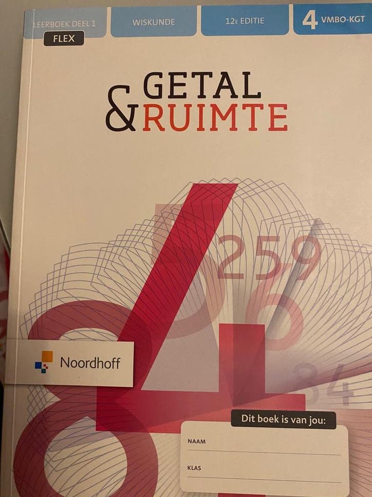 Getal & Ruimte 12e ed vmbo-kgt 4 1 FLEX leerboek, Boeken, Wetenschap, Gelezen, Verzenden