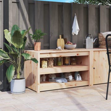 vidaXL Keukenkast voor buiten MEPPEL 106x55x64 cm massief, Huis en Inrichting, Verzenden, Nieuw