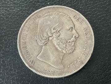 Nederland. Willem III. 2 1/2 Gulden 1872 (Zonder