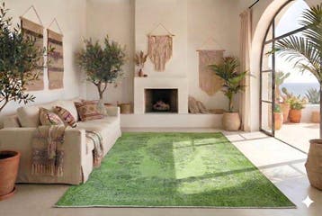 Vert vintage - Tapis - 295 cm - 180 cm - avec certificat