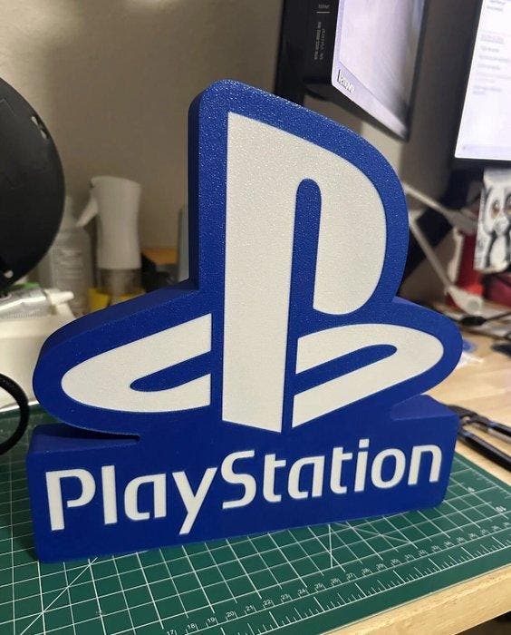 PlayStation-themed lightbox logo - POS (reclameobject voor, Games en Spelcomputers, Spelcomputers | Overige Accessoires