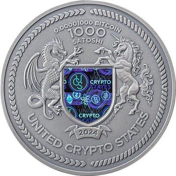 Verenigde Staten. 1000 Satoshi 2024 Binary Bull - Binary, Postzegels en Munten