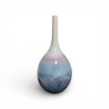 Fujii Shmei – Vase en porcelaine dArita au cou de grue –