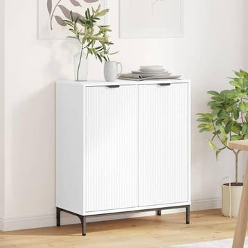 vidaXL Dressoir Wit 69,5 x 33 x 82 cm Bewerkt hout, Verzenden