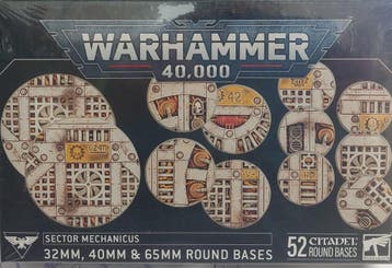 Sector Mechanicus 32mm, 40mm and 65mm Round bases (Warhammer, Ophalen of Verzenden, Nieuw