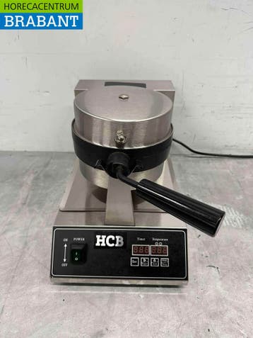 Gaufrier numérique HCB en acier inoxydable avec minuterie,, Articles professionnels, Verzenden