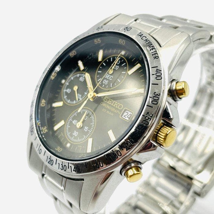 Seiko - Chronograph 100M (10 BAR) - Zonder minimumprijs -, Handtassen en Accessoires, Horloges | Antiek