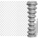 vidaXL Gaashek 15x0,8 m gegalvaniseerd staal zilverkleurig, Verzenden, Nieuw