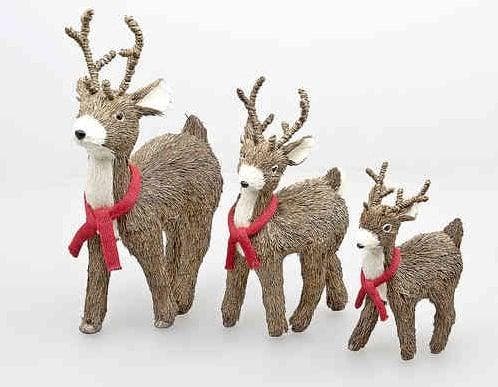 Rendier Hert Ree Staand 37 cm per stuk, Huis en Inrichting, Woonaccessoires | Kunstplanten en Kunstbloemen, Nieuw
