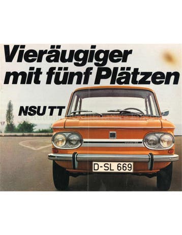 1969 NSU TT BROCHURE DUITS