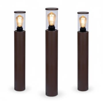 Tuinverlichting Modern Set van 3 Brunswick Tuinlamp Corten 6, Verzenden, Nieuw