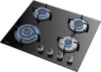 Gaskookplaat 60cm 7800W | Retour Deal | -60% korting, Elektronische apparatuur, Kookplaten, Verzenden, 4 kookzones, Inbouw, Gas