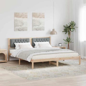 vidaXL Bedframe Lichtgrijs 160 x 200 cm Massief grenenhout, Verzenden, Nieuw