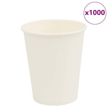 vidaXL Papieren koffiekopjes 1000 st 8oz 200 ml wit, Zakelijke goederen, Horeca | Overige, Verzenden