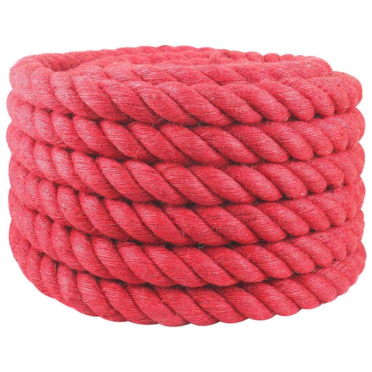 vidaXL Jute Touw 40 mm Rood 100% Tossa jute, Doe-het-zelf en Bouw, IJzerwaren en Bevestigingsmiddelen, Nieuw, Verzenden