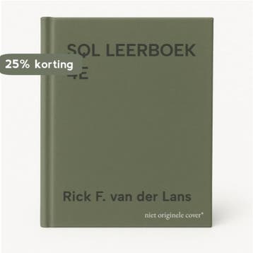 SQL LEERBOEK 4E 9789062337392 Rick F. van der Lans, Verzenden, Gelezen, Rick F. van der Lans