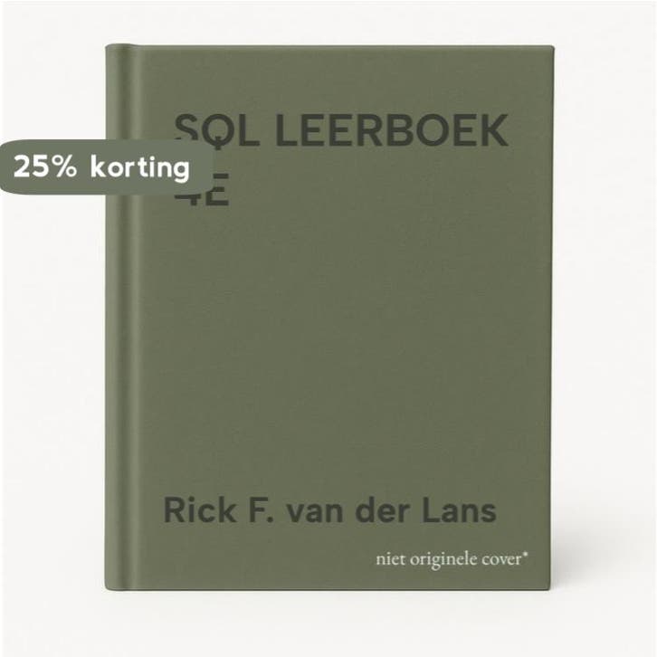 SQL LEERBOEK 4E 9789062337392 Rick F. van der Lans, Boeken, Informatica en Computer, Gelezen, Verzenden