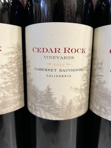 2020 Cedar Rock Vineyards Cabernet Sauvignon - Californië -, Nieuw
