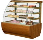 Koelvitrine | Hout-look | +4°C/+15°C | 4 Niveaus |, Verzenden